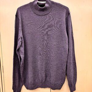 Black Brown 1826 Made in Italy Sweater Mens XLarge Italian Merino Wool, Blue